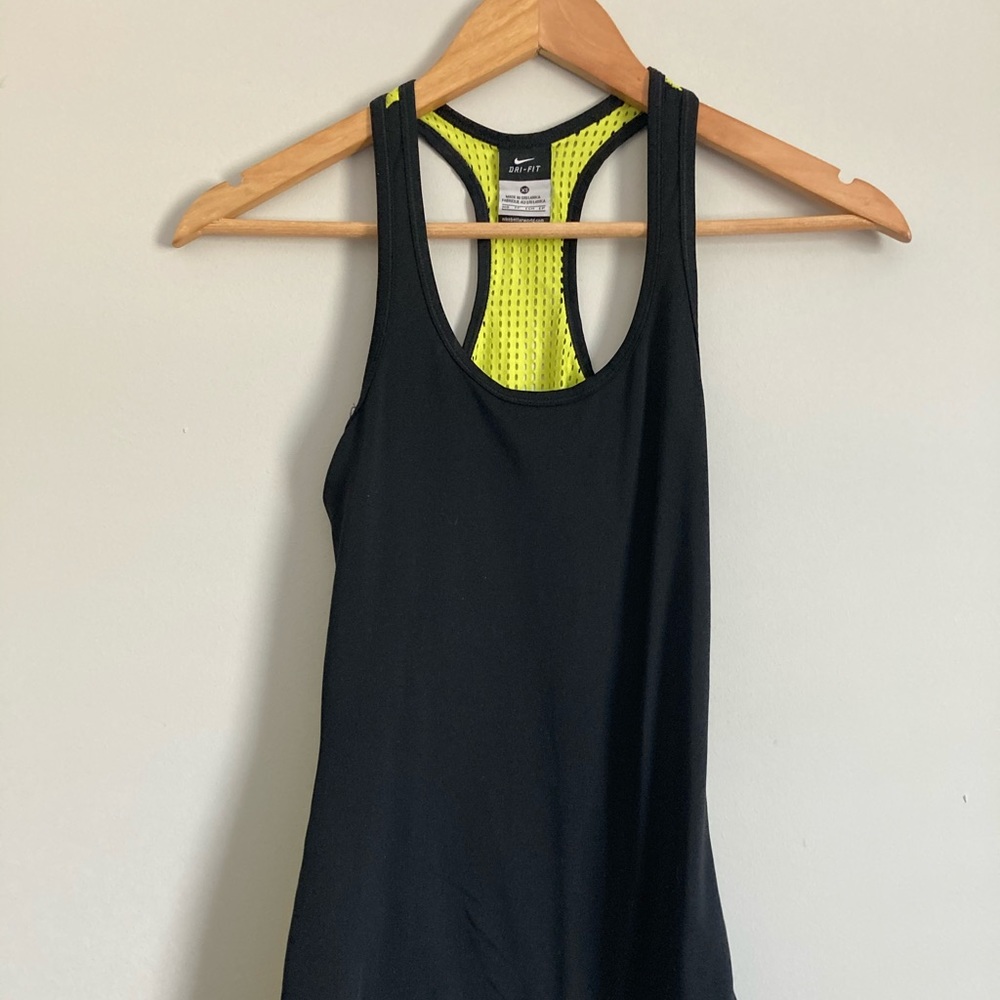 Nike Tank Mesh black and green XS
